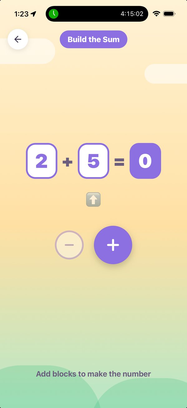 Build the Sum game screen